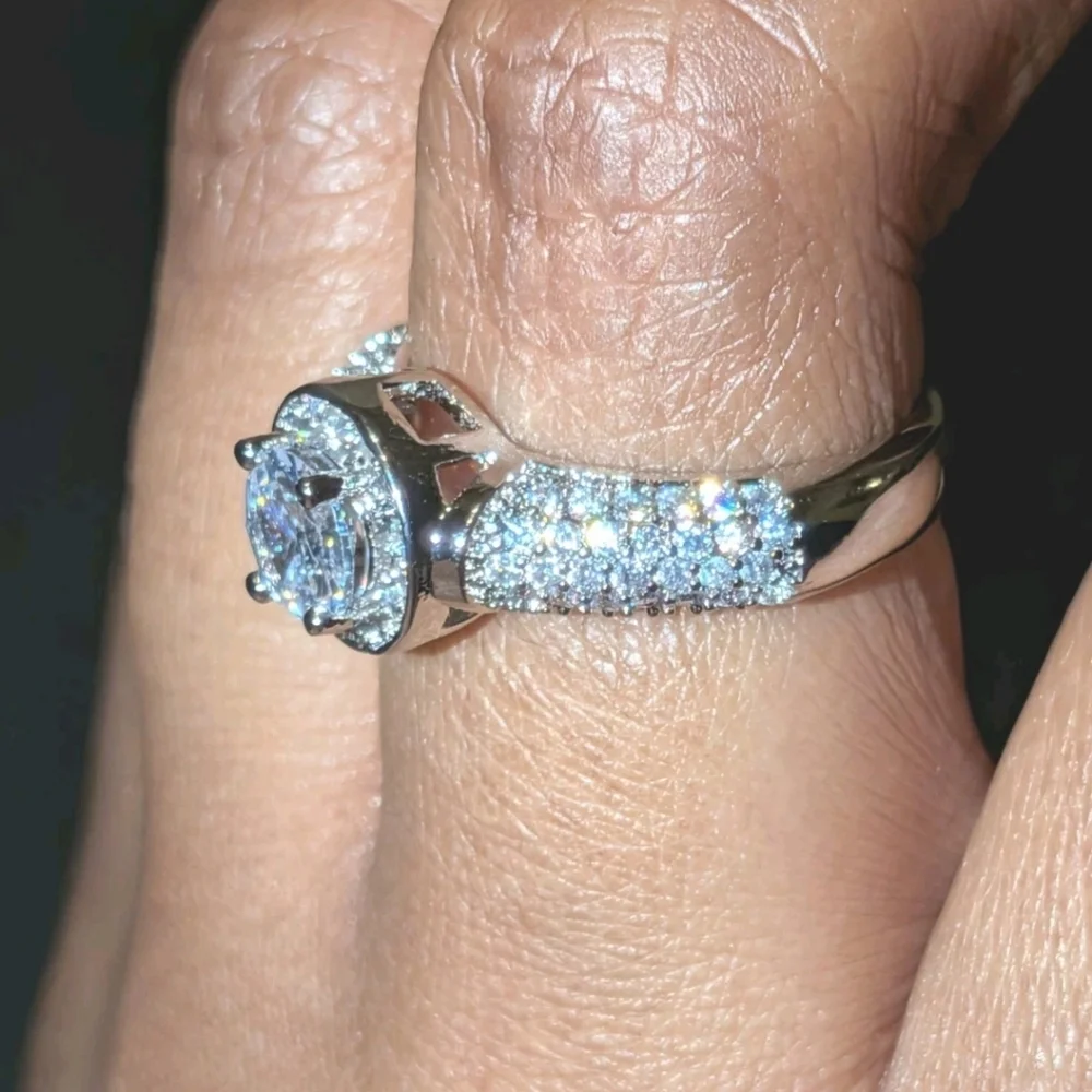 Stunning 3 Ct  Cushion Lab Created Diamond 925 Silver Ring For Men/Women Sz 7